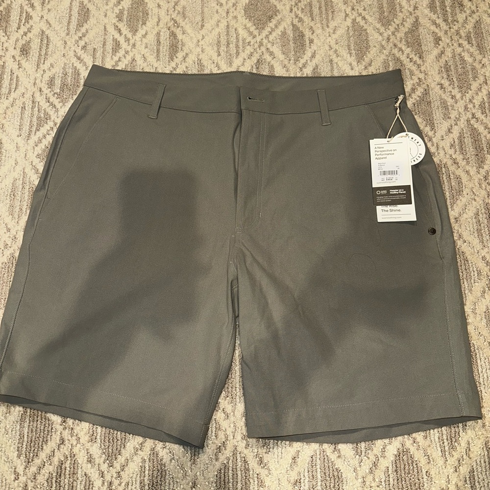 Vuori Gray Flat Front Shorts for Versatile Style